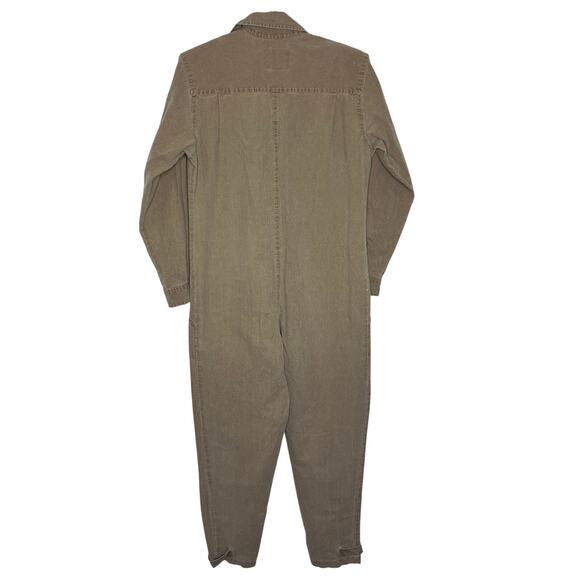Banana Republic Vtg Jumpsuit Size S Brown Cotton Utility Coverall Boilersuit - Picture 2 of 12